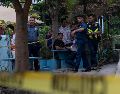 La policía filipina vigila la zona tras un tiroteo ocurrido en la Escuela Secundaria Nacional de Banga, en la provincia de Cotabato del Sur, al sur de Filipinas, el 18 de septiembre de 2026. EFE/L. PACARDO
