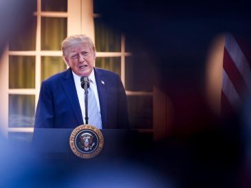 Trump indicó que "es posible" que la próxima semana se reúna con el primer ministro de Israel, Benjamín Netanyahu. EFE/L. Lo Scalzo