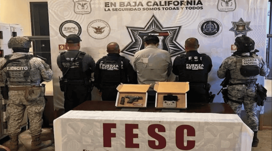 La detención fue lograda como parte de la Operación Águila Alta y mediante el intercambio de información entre elementos de seguridad de México con autoridades de Estados Unidos. X / @GabSeguridadMX