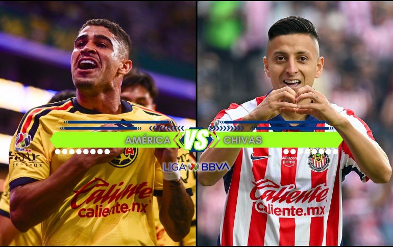 América y Chivas llegan al Clásico Nacional entre los primeros puestos del Apertura 2026. ESPECIAL / IMAGO7 y CANVA