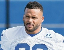 Aaron Donald. El estelar defensivo se ausentó la semana pasada del juego de los Rams en Melbourne. ESPECIAL