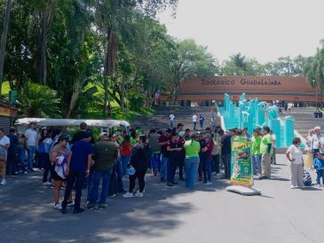 Mil 744 visitantes y 288 colaboradores participaron en el Simulacro Nacional en el Zoológico de Guadalajara. A. NAVARRO