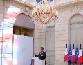 Emmanuel Macron reconoció que con el acuerdo se refuerza la cooperación internacional sin afectar el tema de la soberanía. EFE/T. Samson