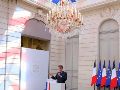 Emmanuel Macron reconoció que con el acuerdo se refuerza la cooperación internacional sin afectar el tema de la soberanía. EFE/T. Samson