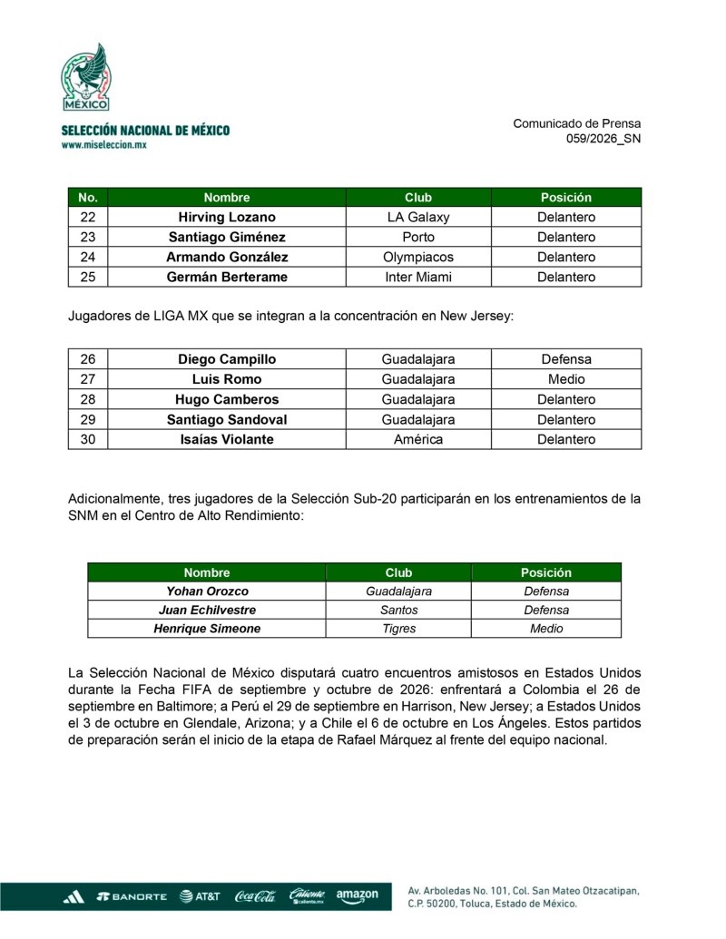 X / @miseleccionmx&nbsp;