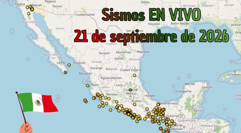 EN VIVO | Sismos en México | Lunes 21 de septiembre. ESPECIAL / SSN