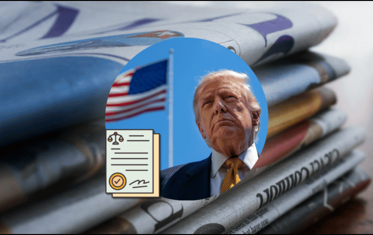 Tras el veto de Trump, las principales cadenas de televisión de Estados Unidos: ABC, CBS, Fox News y NBC, acordaron suspender la cobertura conjunta de los actos de Trump. EFE / ARCHIVO / ESPECIAL / CANVA