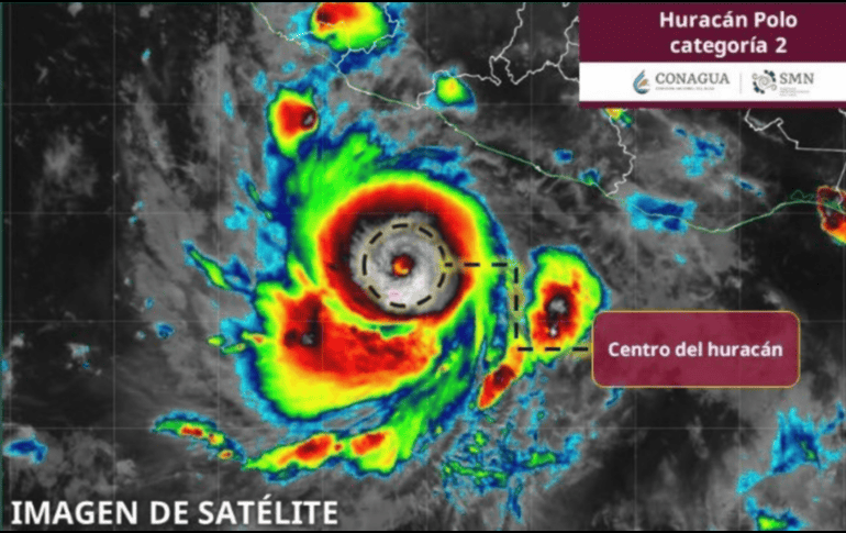 La evolución de Polo continuará bajo vigilancia debido a su cercanía con el territorio mexicano.  X / @conagua_clima