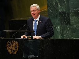 El presidente de Chile, José Antonio Kast, interviene en la Asamblea General de las Naciones Unidas en la sede de la ONU. AP/H. Khalifa