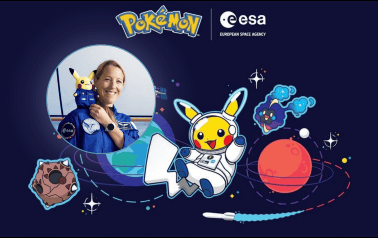 Los jugadores que participen en las incursiones de una estrella en los museos europeos podrán capturar a un 'Pikachu Astronauta'. ESA / POKEMON / ESPECIAL