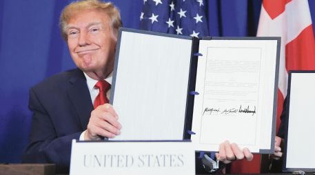 Donald Trump. El presidente norteamericano, tras rubricar el acuerdo con Groenlandia y Dinamarca. AP
