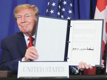 Donald Trump. El presidente norteamericano, tras rubricar el acuerdo con Groenlandia y Dinamarca. AP