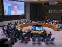 Dario Amodei se conectó por videoconferencia a una reunión de alto nivel sobre la IA y la seguridad internacional. EFE/S. Yenesel