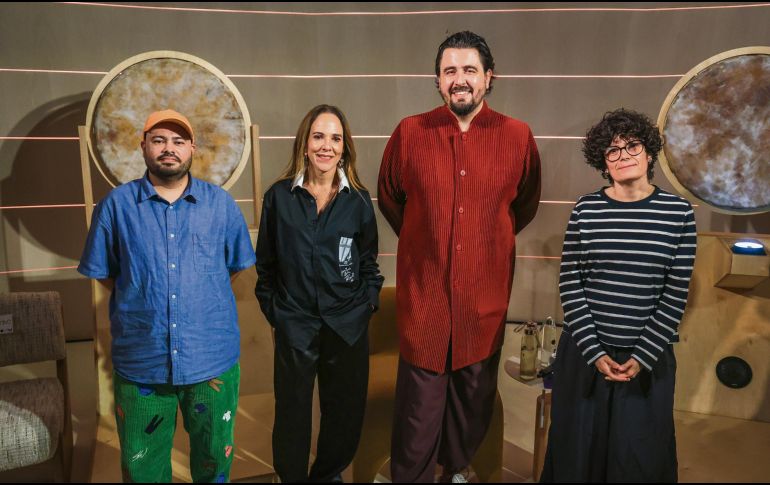 La presentación de la nueva exhibición en JOVEM reunió a Hiram Constantino, Ana Karina Vázquez, Amaury Vergara y Paloma López. EL INFORMADOR /J. Acosta