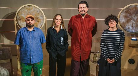 La presentación de la nueva exhibición en JOVEM reunió a Hiram Constantino, Ana Karina Vázquez, Amaury Vergara y Paloma López. EL INFORMADOR /J. Acosta