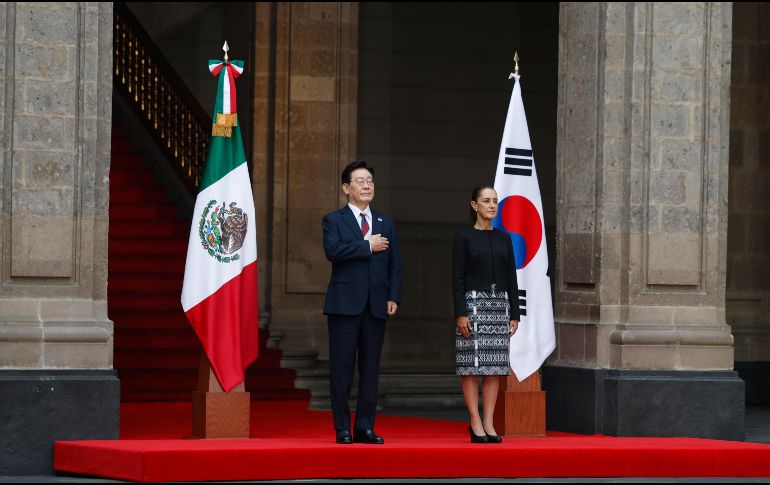 La Presidenta Claudia Sheinbaum subrayó que la alianza con Corea del Sur no implica subordinación, sino una responsabilidad compartida frente a retos globales. EFE/SÁSHENKA GUTIERREZ