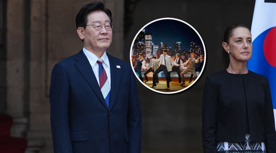 El fenómeno del K-pop ocupó también espacio en la conversación que Claudia Sheinbaum y Lee Jae-myung sostuvieron este jueves. AP/E. Verdugo