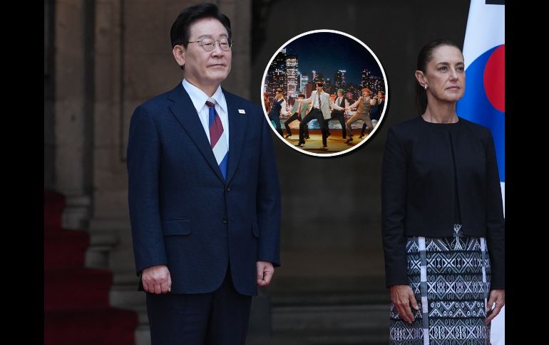 El fenómeno del K-pop ocupó también espacio en la conversación que Claudia Sheinbaum y Lee Jae-myung sostuvieron este jueves. AP/E. Verdugo