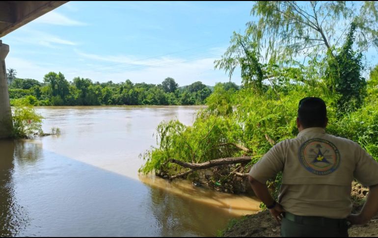 Entre las labores se encuentra el monitoreo del mar, presas y arroyos. ESPECIAL / Protección Civil Jalisco