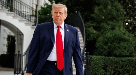 Trump reveló que habló de elecciones en Venezuela con la presidenta interina Delcy Rodríguez. EFE/S. Corum