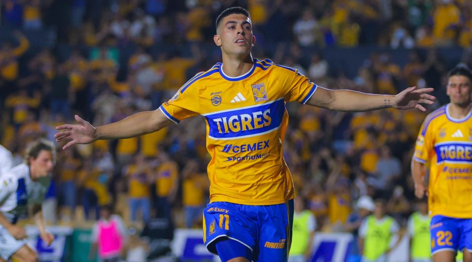 Brunetta hizo el gol con que Tigres venció al Puebla por medio de un penal al minuto 53. IMAGO7/N. Pamela