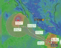 Se prevén lluvias moderadas a puntualmente fuertes entre los días martes y jueves, especialmente en las regiones Costa Sur, Costa-Sierra Occidental, Sierra de Amula y Sur. windy.com