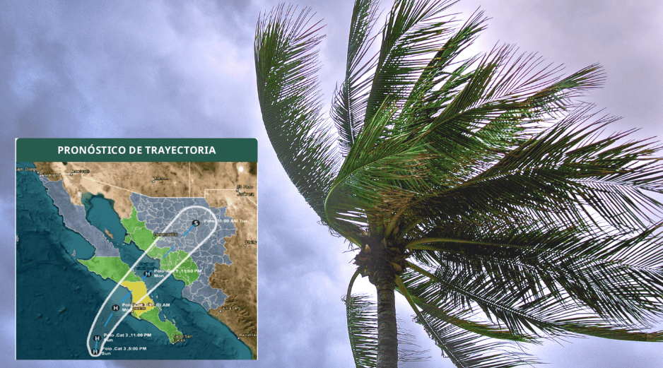 El sistema se desplaza actualmente hacia el norte a 19 km/h, en dirección a Baja California Sur. CANVA / CONAGUA