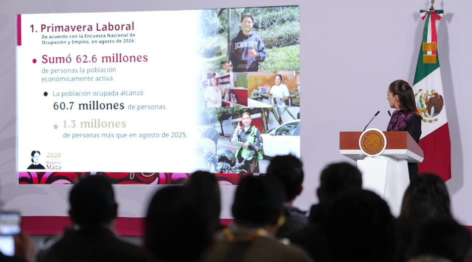 Sheinbaum relacionó este comportamiento con las modificaciones laborales impulsadas durante su administración. ESPECIAL/Gobierno de México