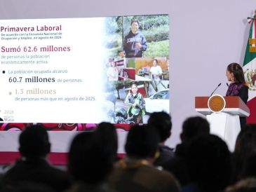 Sheinbaum relacionó este comportamiento con las modificaciones laborales impulsadas durante su administración. ESPECIAL/Gobierno de México