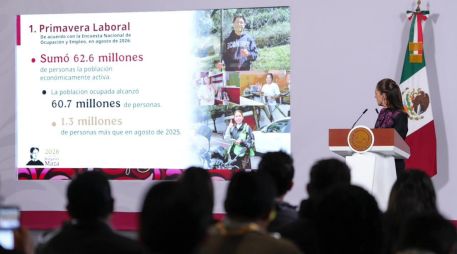 Sheinbaum relacionó este comportamiento con las modificaciones laborales impulsadas durante su administración. ESPECIAL/Gobierno de México