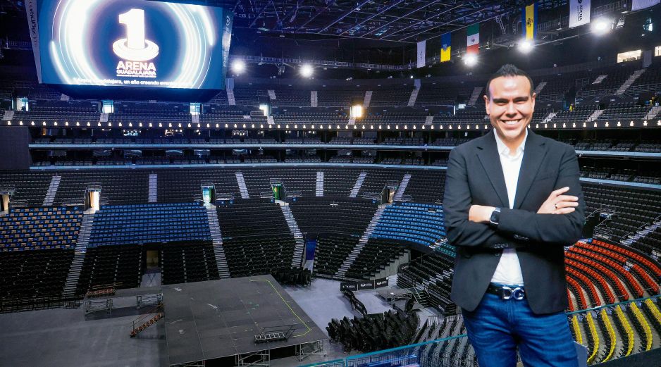 El vocero de Arena Guadalajara, Dante Guillén, destaca los resultados del primer año de operaciones. EL INFORMADOR/ J. Acosta
