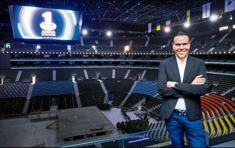 El vocero de Arena Guadalajara, Dante Guillén, destaca los resultados del primer año de operaciones. EL INFORMADOR/ J. Acosta