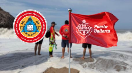 Protección Civil y Bomberos Puerto Vallarta mantiene restringido el ingreso al mar en el municipio. ESPECIAL / FACEBOOK Protección Civil y Bomberos Puerto Vallarta