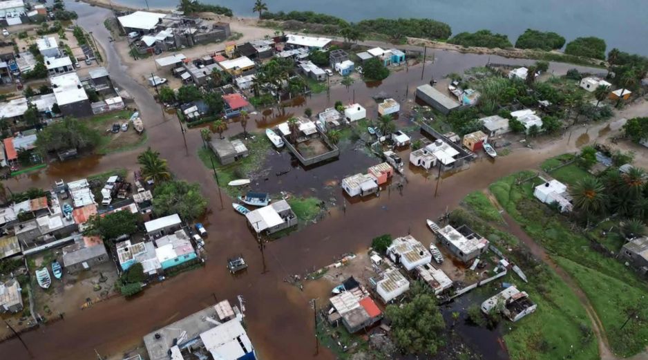 Fotografía aérea que muestra las afectaciones tras el paso del huracán 