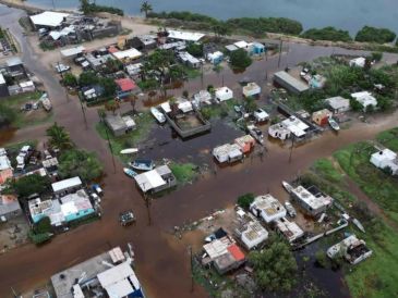 Fotografía aérea que muestra las afectaciones tras el paso del huracán "Polo" este martes en el municipio de Comondú, Baja California Sur. EFE/M. Fong