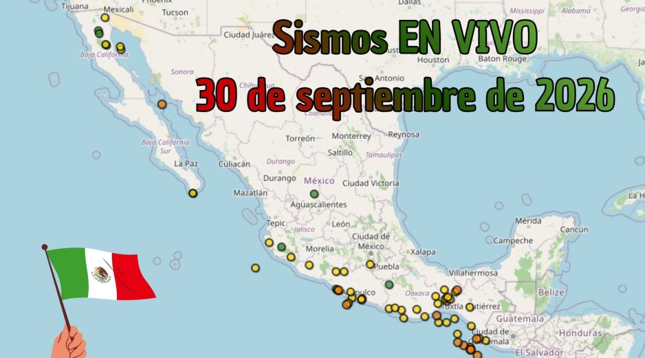EN VIVO | Sismos en México | Miércoles 30 de septiembre. ESPECIAL / SSN