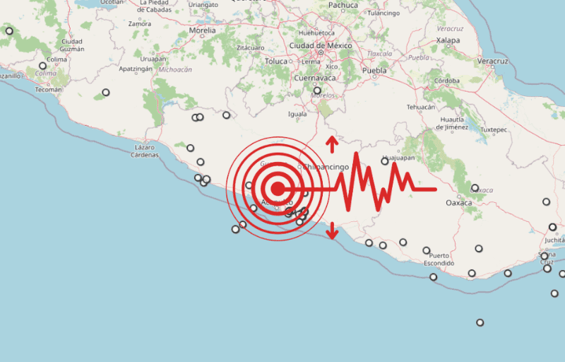 &nbsp;Sismo en Guerrero. ESPECIAL / SSN