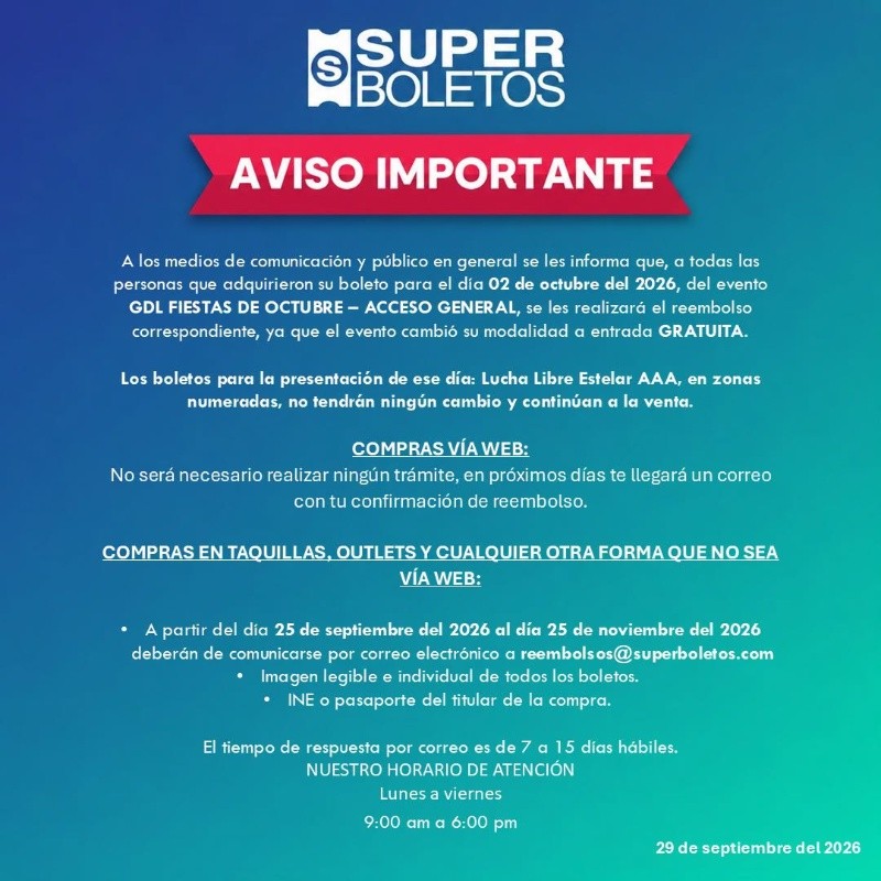 CORTESÍA/ Superboletos