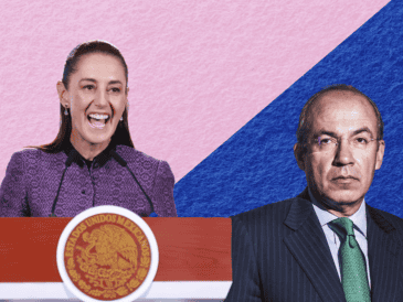 Sheinbaum calificó de manera despectiva a Calderón y cuestionó que participe en un encuentro en el que se abordará el tema de la democracia. EFE / SUN / ARCHIVO