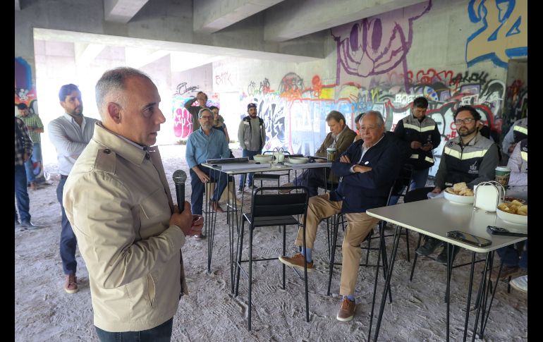 El recorrido se llevó a cabo esta mañana en la obra que lleva un avance de alrededor del 25 por ciento. EL INFORMADOR/A. Navarro