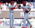 Phillies de Filadelfia. La novena igualó la serie ante los Braves de Atlanta y obligó a disputar un tercer encuentro definitivo. AFP