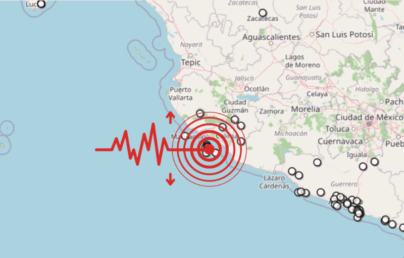 &nbsp;Sismo en Colima. ESPECIAL / SSN