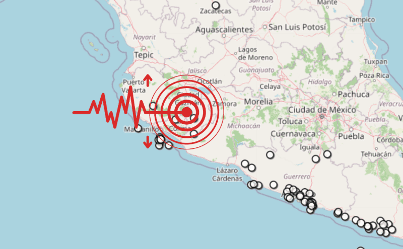 &nbsp;Sismo en Jalisco. ESPECIAL / SSN