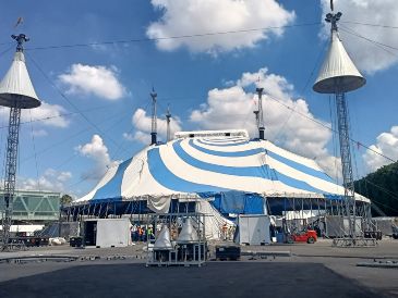 Así luce la Gran Carpa y siguen los preparativos para el nuevo show ECHO de Cirque du Soleil / Foto: A. Aguilera