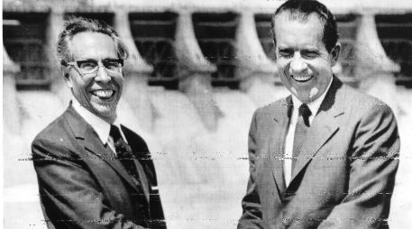 Encuentro Histórico. Gustavo Díaz Ordaz, presidente de México, y Richard Nixon, de Estados Unidos, durante su encuentro en Puerto Vallarta en 1970. EL INFORMADOR/Archivo