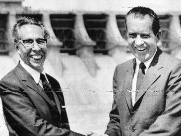 Encuentro Histórico. Gustavo Díaz Ordaz, presidente de México, y Richard Nixon, de Estados Unidos, durante su encuentro en Puerto Vallarta en 1970. EL INFORMADOR/Archivo