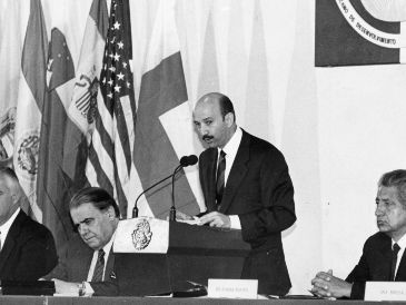 Carlos Salinas de Gortari ofreció un discurso para inaugurar la trigésima quinta Asamblea de Gobernadores del Banco Interamericano de Desarrollo (BID). EL INFORMADOR