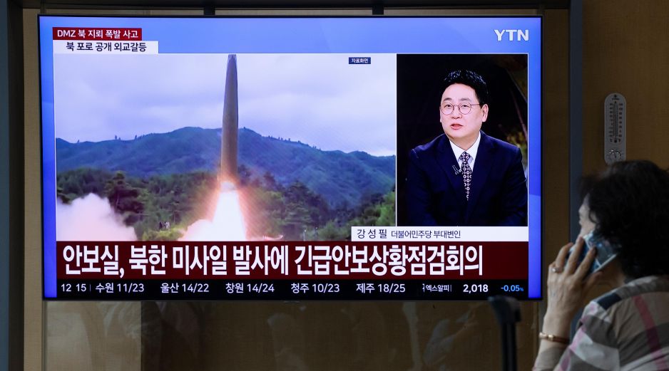 Corea del Sur informó que el proyectil fue lanzado desde la zona costera de Wonsan y recorrió más de 700 kilómetros. EFE/H. Jeon