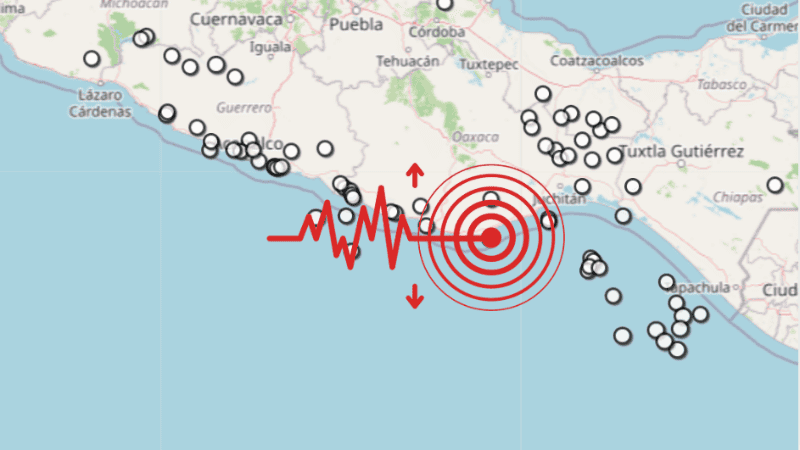 &nbsp;Sismo en Oaxaca. ESPECIAL / SSN