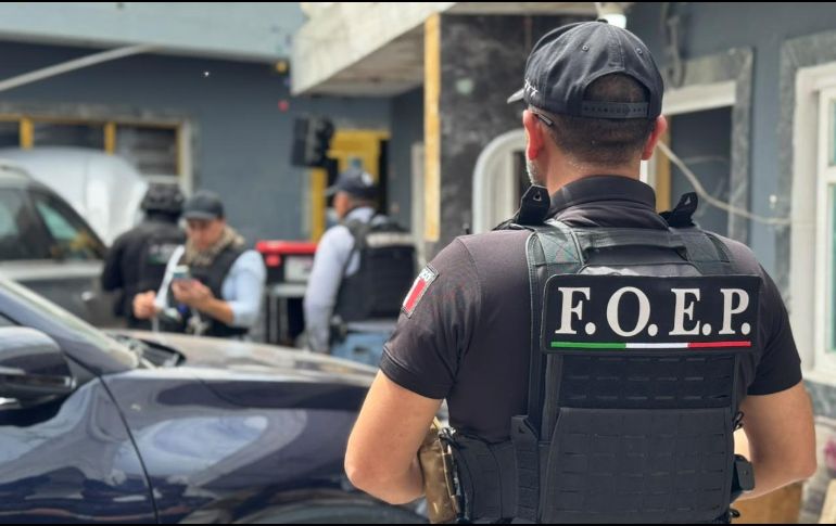 Fue desplegada la unidad de Drones, y el Grupo de Operaciones Tácticas (GOT) en La Calera en Tlajomulco. ESPECIAL / SSE